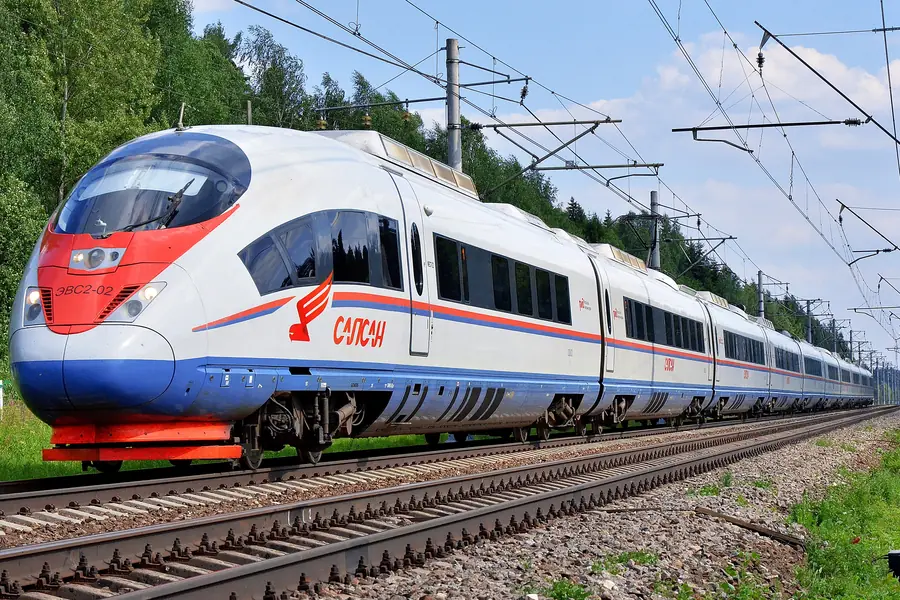 Le train à grande vitesse Sapsan, entre Moscou et Saint-Pétersbourg